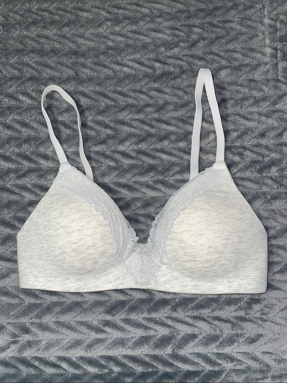 Aerie Sparkly Light Heather Grey Bra